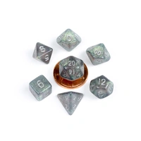 MDG Acrylic 10mm Polyhedral Dice Set - Stardust  Gray