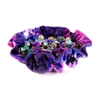 MDG Velvet Compartment Dice Bag with Pockets - Nebula