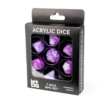 MDG Stardust Purple 16mm Acrylic Dice Set