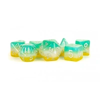 MDG Resin 16mm Polyhedral Dice Set - Layered Stardust Tropics