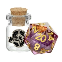 MDG Individual d20 Elixir Liquid Core Dice: Aether Abstract