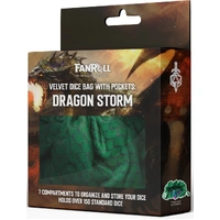 MDG Dice Bag Dragon Storm Velvet Compartment Green Dragon Scales