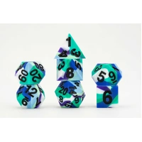 MDG 16mm Pride Sharp Edge Silicone Rubber Poly Dice Set: Gay Men