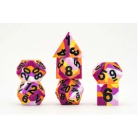 MDG 16mm Pride Sharp Edge Silicone Rubber Poly Dice Set: Lesbian