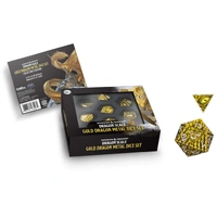 MDG D&D Dragon Scale Metal Dice Set - Gold