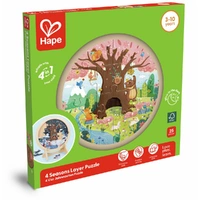Hape - Puzzles: 4 Seasons Layer Puzzle