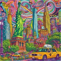 Trippy Puzzles - 300 Pce Wood Jigsaw Mystical Manhattan