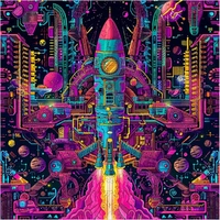 Trippy Puzzles - 300 Pce Wood Jigsaw Galactic Gear