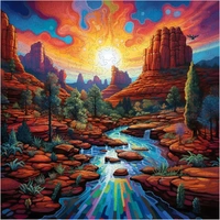Trippy Puzzles - 300 Pce Wood Jigsaw Sedona Sunset