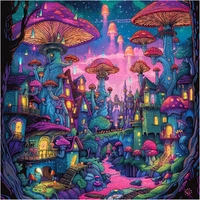 Trippy Puzzles - 300 Pce Wood Jigsaw Shroomopolis