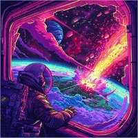 Trippy Puzzles - 300 Pce Wood Jigsaw Cosmic Collision