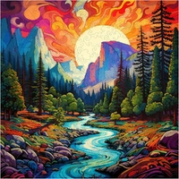 Trippy Puzzles - 300 Pce Wood Jigsaw Chromatic Cliffs