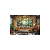Trippy Puzzles - 300 Pce Stained Glass Wood Jigsaw Rustic Refuge