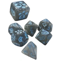 Kitten Polyhedral Dice Set Gray