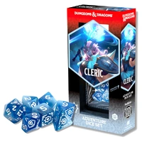 U2 Sirius Dice - D&D Adventure Dice - Cleric - White n Blue