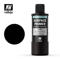 Vallejo - Surface Primer - Gloss Black Primer 200ml