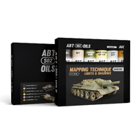 AK Interactive - Oils - Vehicle Mapping Technique Lights And Shadows Colors Set