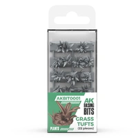 AK Interactive - Basing Bits - Grass Tufts - 22 Pieces