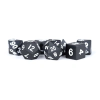 Fanroll: 16mm Metal Polyhedral Dice Set: Black