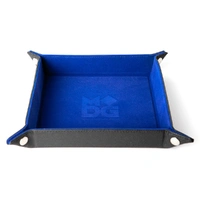 MDG Velvet Folding Dice Tray - Blue (10"x10")