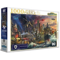 Harlington Thomas Kinkade PQ DC Comics Justice League Showdown at Gotham City Pier 1000 pieces