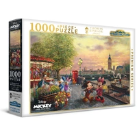 Harlington Thomas Kinkade Puzzle Disney Mickey and Minnie in London 1,000 Pieces