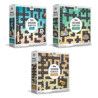 Bonza Crossword Jigsaw Puzzle (CDU of 6 Assorted) - Sport!, Australian Cities & Musical Instruments 100 Pieces