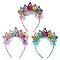 Pink Poppy Mermaid Crown Headband