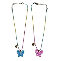 Pink Poppy BFF Twinkle Butterfly Necklace Set