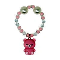 Pink Poppy Lip Gloss Bracelet Bear