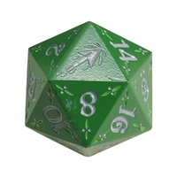 LPG Dice Rogue RPG Set Green/Silver