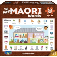 Puzzle - Holdson - My First Words in Maori - 60pc Puzzle - Whare - House