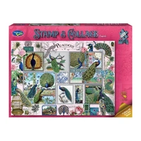 Puzzle - Holdson - Stamp & Collage Peacocks 1000