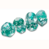 Dungeon Crawl Classics - DCC RPG Dice - Thracian Azure Swirl Dice - DCC Funky 7