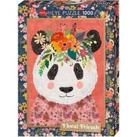 Puzzle - Floral Friends; Cuddly Panda